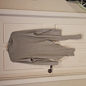 Asymmetrical Grey cozy mock neck sweater